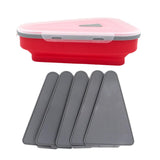 Maxbell Leftover Pizza Storage Container with 5 Microwavable Serving Trays Organizer Orange