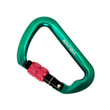 Maxbell Climbing Carabiner Clip Sturdy for Camping Hammock Rappelling Mountaineering Green Screw Lock