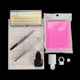 Max Eyelash Extension Training Supply Starters Lash Grafting Practice Set Pink