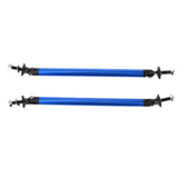 Max Maxb Front/Rear Adjustable Wind Splitter Bumper Chin Lip Rod Support 200mm Blue