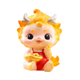 Maxbell Chinese New Year Dragon Figurine Spring Festival Decor for Cabinet Bookshelf Style A