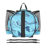 Maxbell Basketball Bag Backpack Waterproof Mesh Pockets for Football Volleyball gray blue