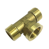 Max 1 Pc 3-Way Male Female Male Brass Thread Connector Adaptor Fitting Standard