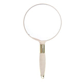 Max Portable Plastic Handheld Mirror for Vanity Makeup Home Salon Travel Beige