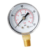 Max Pressure 0-200PSI 0-14Bar Dial Pneumatic Hydraulic Air Pressure Gauge