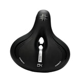 Maxbell Comfort Bike Seat PU Leather Easy to Install Exercise Bicycle Saddle Cushion Argent