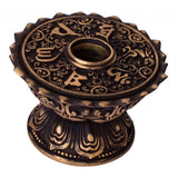 Maxbell Tibetan Buddhist Buddha Lotus Prayer Wheel Copper Base Prayer Pedestal Craft