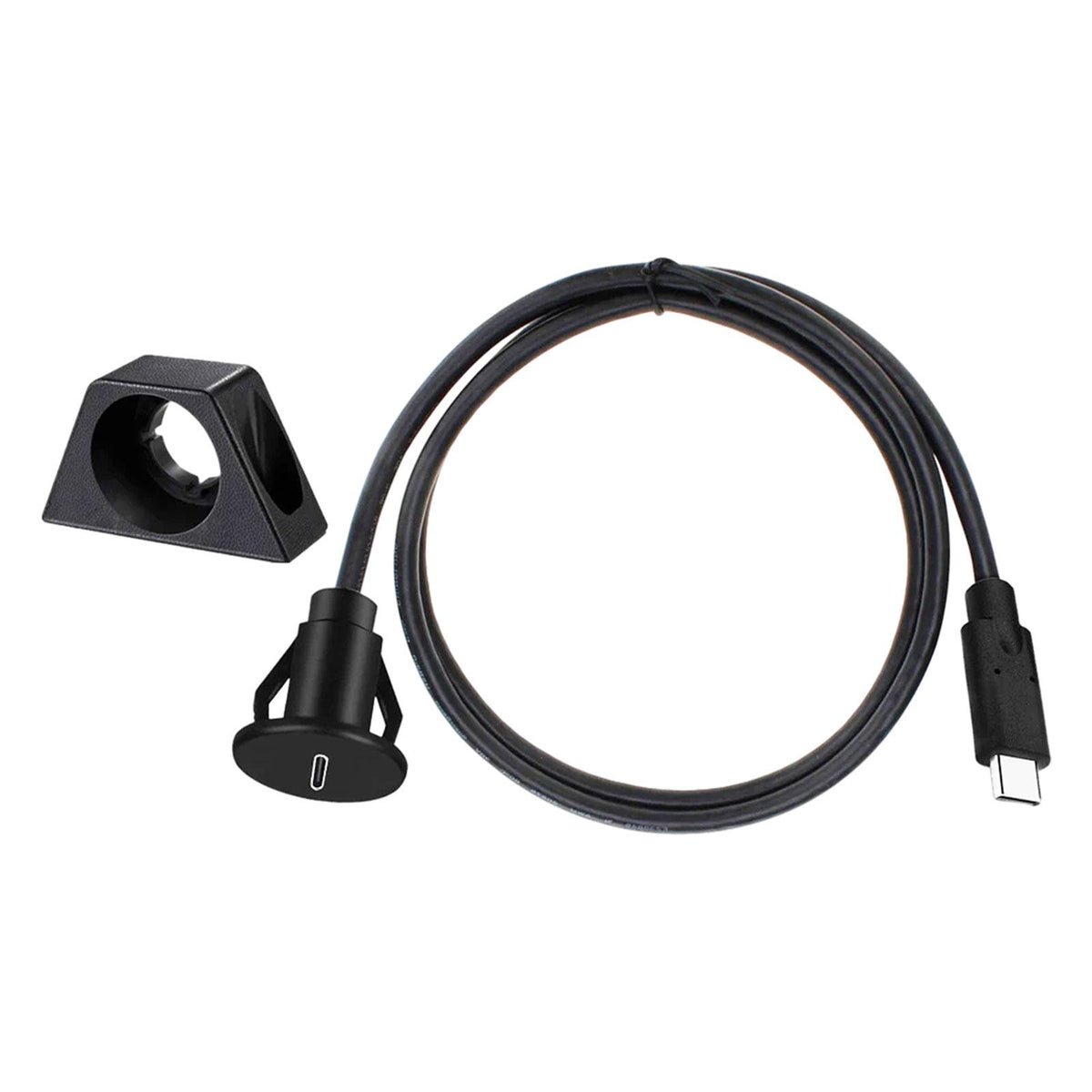Maxbell Car Flush Panel Mount Extension Cable 3 Feet USB C 3.0 for Trucks Cars Boats Type C to Type C