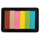 Maxbell Fashion Ink Pad Korea Stationery DIY Craft for Paper Fabric Wood Colorful Rainbow 9