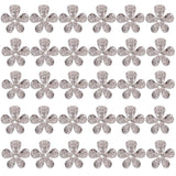 Maxbell 30Pcs Sparkly Crystal Rhinestone Flatback Buttons Embellishments for Crafts