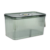 Maxbell Fridge Organizer Container with Handle with Freshness Timer Lid for Kitchen large green