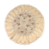 Max European Round Cabinet Hood Dust Cover Embroidered Dustproof Ornament Brown