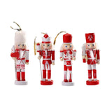 Maxbell 4 Pieces Wood Nutcracker Figures Christmas Nutcrackers Cabinet Ornaments
