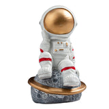 Maxbell Spaceman Figurine Educational Themed Art for Themed Party Decor Housewarming Sitting on Planet