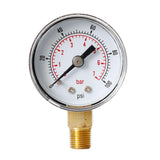Max Pressure Gauge 0-100PSI 0-7Bar Dial Pneumatic Hydraulic Air Pressure Measure