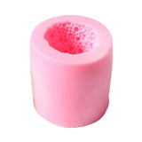Maxbell Silicone Cylinder Fondant Mold Cake Sugar Candle Decor Pink DIY Baking 3D