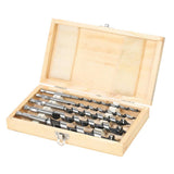 Maxbell 5 Pcs Carbon Steel Woodworking Drill Bit Auger Bits Drill Set Wood Case