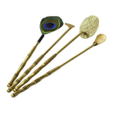 Maxbell Home Incense Making Kit Feather Sweep Brass for Incense Burner Supplies