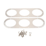 Maxbell 2X Universal Aluminum Rear Bumper Air Diversion Diffuser Panel 3-Hole Silver