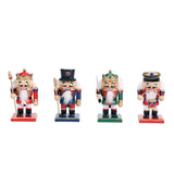 Maxbell 4 Pieces Nutcracker Soldier Figurine Decoration for Living Room Desktop