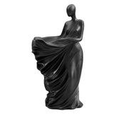 Maxbell Woman Statues Abstract Sculptures Crafts for Tabletop Wine Cabinet Bookshelf black
