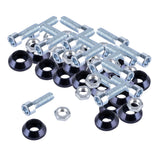 Max License Plate Frame Engine Bay Bumper Fender Screws Kit For Cars Black