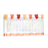 Maxbell Colorful Sheer Tab Top Kitchen Cafe Half Curtains Orange-60x150cm