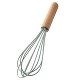 Maxbell Silicone Non Stick Kitchen Cooking Utensil Set Wooden Handle Egg Whisk