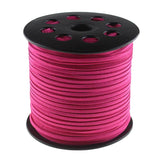 Maxbell 3mm 100 yards suede cord string rope jewelry making supply rose red