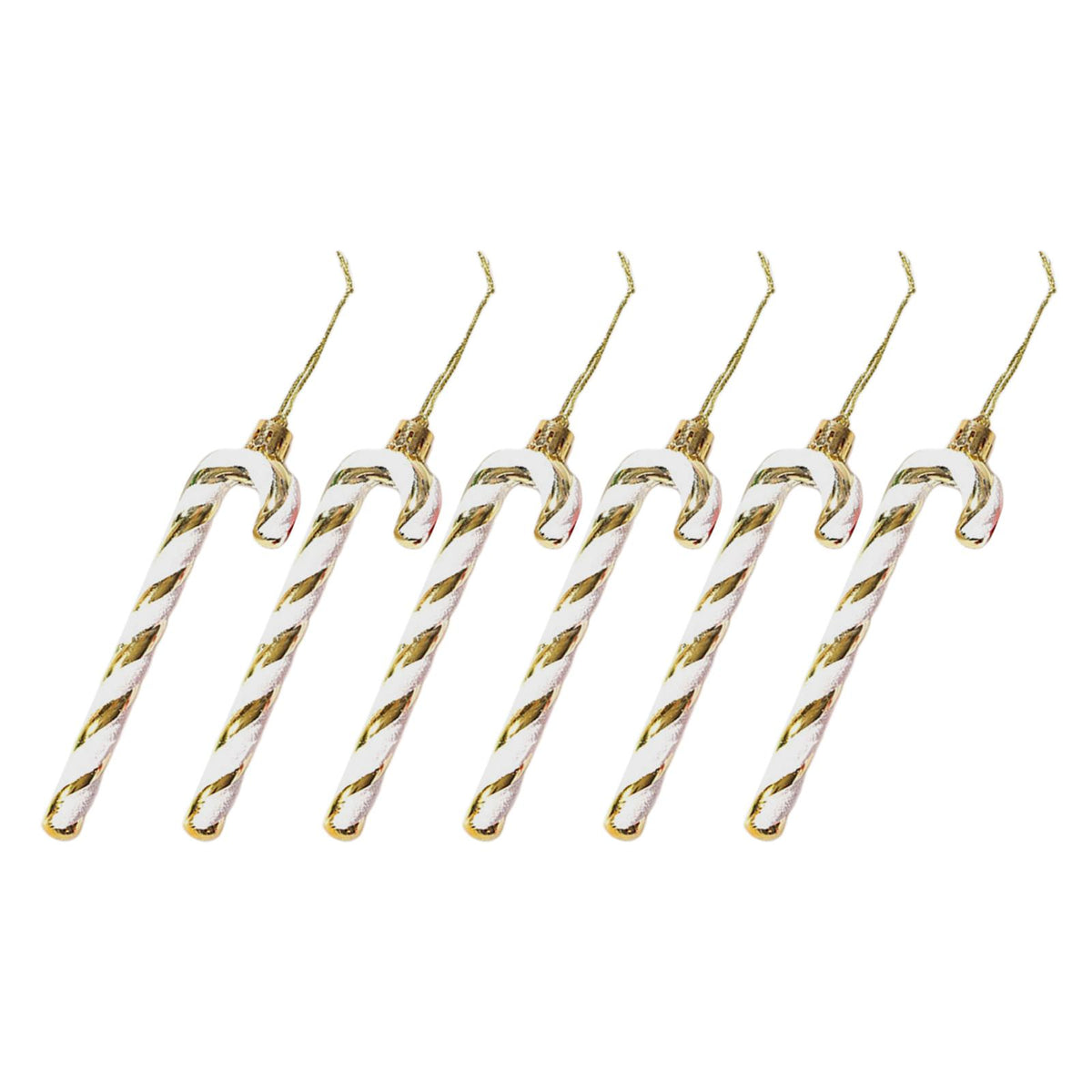 Maxbell 6x Christmas Tree Candy Cane Crutch Decoration Gift for New Year Xmas Home Aureate