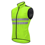 Maxbell Polyester Sleeveless Cycling Vest Cycling Vest Windproof Jersey Green XL