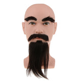 Maxbell Male Cosmetology Mannequin Manikin Head with Beard for Wigs Making Long