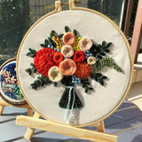 Max Embroidery Starter Kits with Pattern - 3D Flower Cross Stitch Crafts B Type