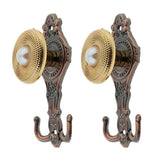 Max 2 Pcs European-style Curtain Strap Hook Alloy Wall Hook,3 Colors Ancient Red - Aladdin Shoppers