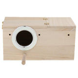 Max Wooden Cage Bird Parrot Parakeet Nest Small Animals House Large Left Open