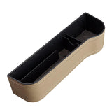 Maxbell Universal Car Seat Gap Filler PU Leather for Cards Phones Beige