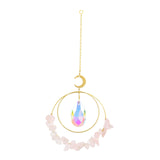 Maxbell Crystal Suncatcher Window Hanging Decor Crystal Sun Catcher Wind Chime Decor Pink