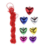 Max Craft Bells DIY Bells for Holiday Christmas Decoration Shiny Heart 7pcs