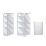 Maxbell Plastic Desktop Stationary Organizer Paint Markers Pen Holder Rack White