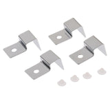 Maxbell 4pcs Stainless Steel Aquarium Fish Tank Glass Cover Clip Support Holder 12MM