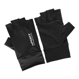 Maxbell Ice Silk Gloves Sun Protection Gloves Men Comfortable for Backpacking Hiking All Half of Black