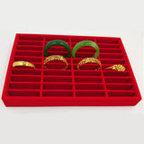 Max Men Women Bangle Bracelet Trays 40 Slot Compartment Box Showcase Red