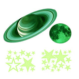Maxbell 3D Glowing In The Dark Stars Wall Stickers Luminous Wall Decals DIY Bedroom 17cmx37cmx2cm