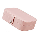 Max Jewelry Box Bracelet Necklace Storage Pu Leather Jewelry Display Case Pink