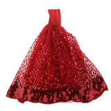 Max Elegant Doll Wedding Tube Princess Dress for 30cm Girl Dolls Accessory Red