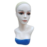 Max Female Mannequin Head Manikin Bust Stand for Wig Hat Jewelry Display Blue