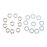 Max Maxb 10 Set Guitar Jack Nut Washer for Electric Guitar Repalcement Parts Silver