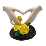 Maxbell Heart Hand Sculpture Small Hand Gesture Figurines for Bookshelf Bedroom Desk