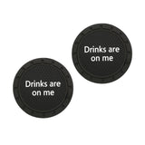 Maxbell 2x Car Cup Holder Coasters Black 2.76inch for Trucks Vehicles SUV Style B