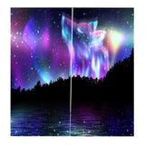 Max Set of 2 Panel Digital Photo Printing Blackout 3D Curtains Wolf